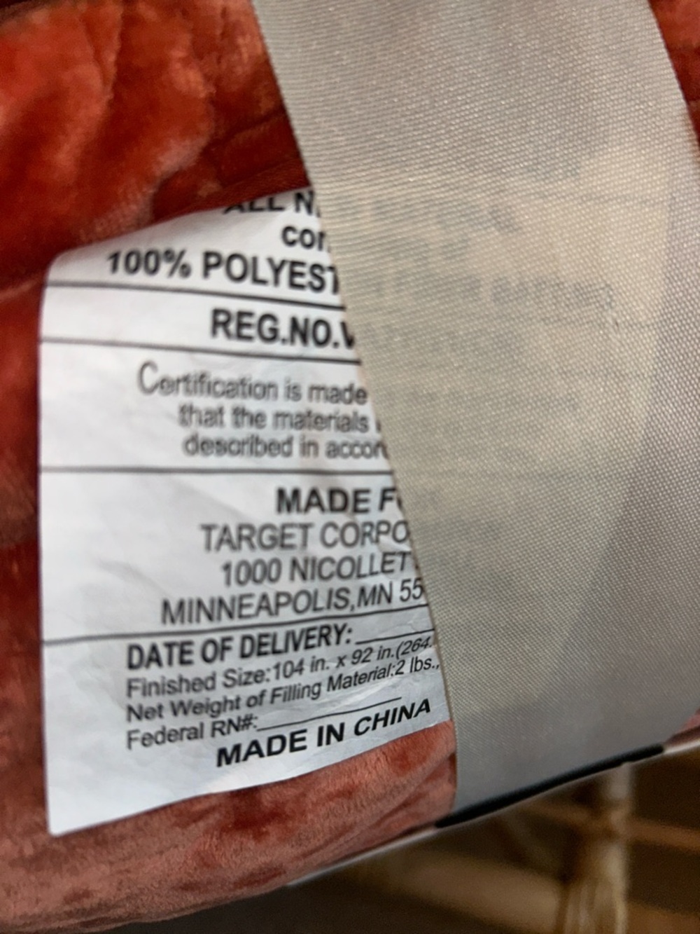 Opalhouse Jungalow King Vintage Coral Sun Stitched Velvet Quilt - Picture 8 of 9